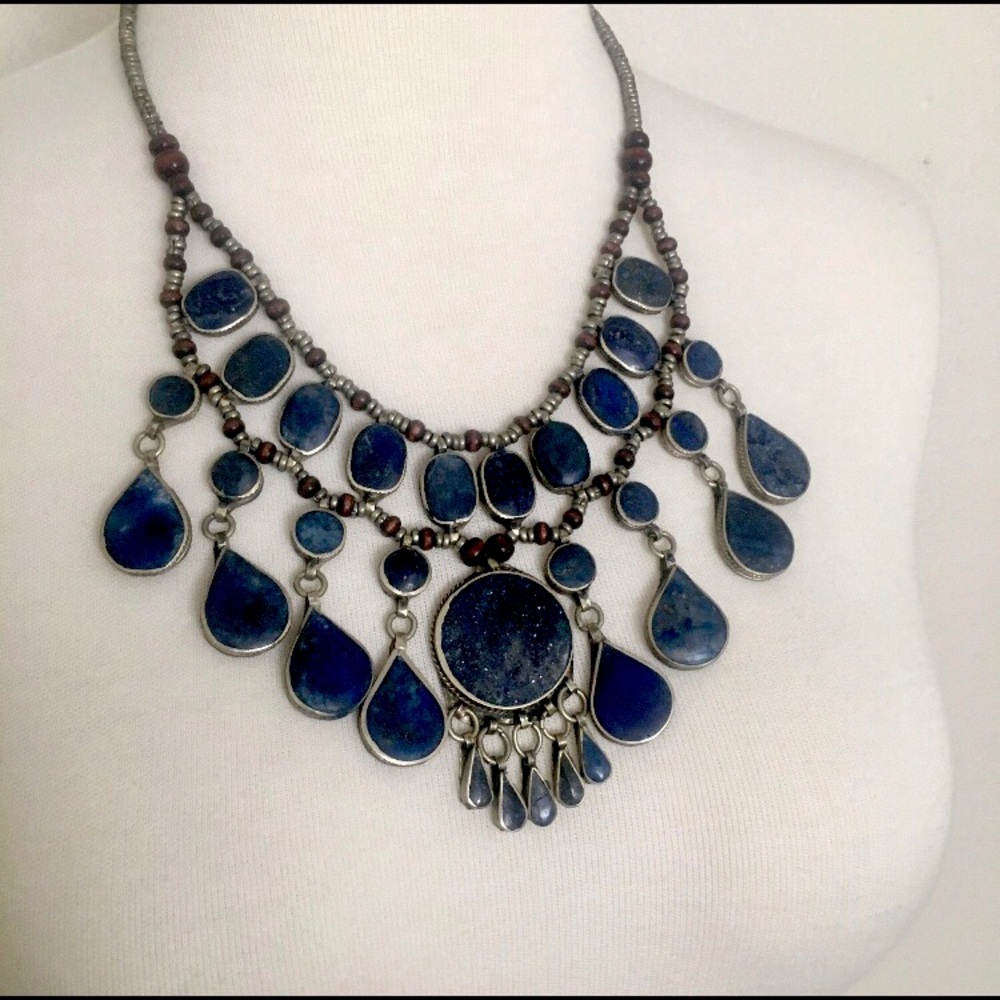 Boho style statement necklace